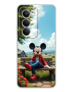 Чехол для Xiaomi Redmi 15 с картинкой «Микки на скамейке»