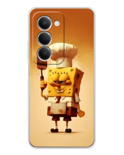 Чехол для Xiaomi Redmi 15 с картинкой «Губка Боб повар»