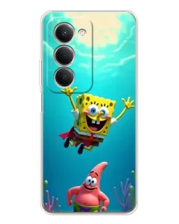 Чехол для Xiaomi Redmi 15 с картинкой «Спанч Боб под водой»