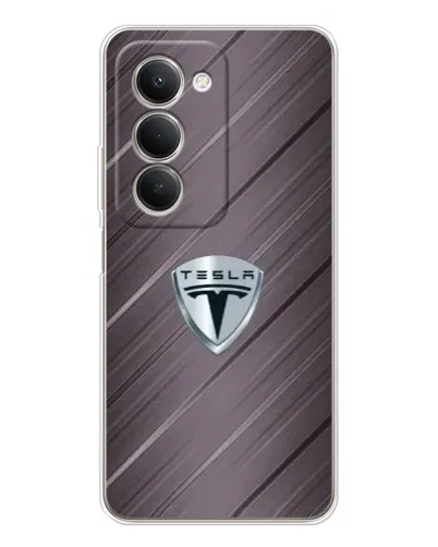 Чехол для Xiaomi Redmi 15 с картинкой «Металлическая текстура Tesla» Чехол для Xiaomi Redmi 15 с картинкой «Металлическая текстура Tesla»