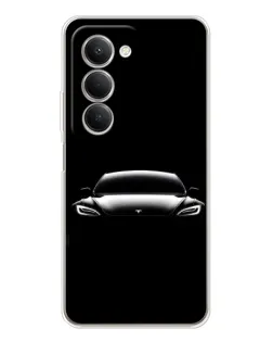 Чехол для Xiaomi Redmi 15 с картинкой «Фары Tesla Night»