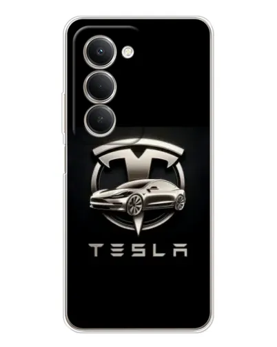 Чехол для Xiaomi Redmi 15 с картинкой «Tesla — серебристое авто» Чехол для Xiaomi Redmi 15 с картинкой «Tesla — серебристое авто»