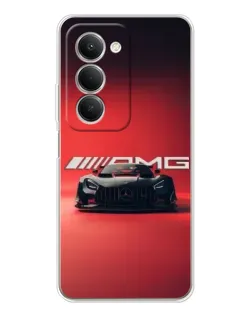 Чехол для Xiaomi Redmi 15 с картинкой «Mercedes AMG — красная линия»