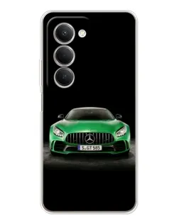 Чехол для Xiaomi Redmi 15 с картинкой «Mercedes — неоновый лого»