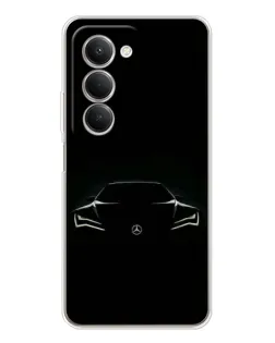 Чехол для Xiaomi Redmi 15 с картинкой «Mercedes — силуэт авто» Чехол для Xiaomi Redmi 15 с картинкой «Mercedes — силуэт авто»