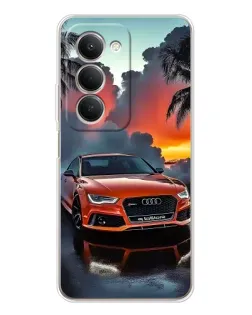Чехол для Xiaomi Redmi 15 с картинкой «Audi — закат»
