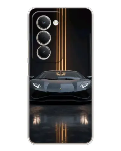 Чехол для Xiaomi Redmi 15 с картинкой «Lamborghini золотые линии»