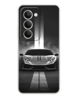 Чехол для Xiaomi Redmi 15 с картинкой «Lamborghini симметрия дорог»
