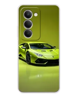 Чехол для Xiaomi Redmi 15 с картинкой «Салатовый Lamborghini Huracan»