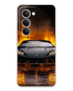 Чехол для Xiaomi Redmi 15 с картинкой «Lamborghini в огне»