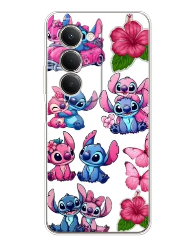 Чехол для Xiaomi Redmi 15 с картинкой «Стикеры Stitch и Angel»