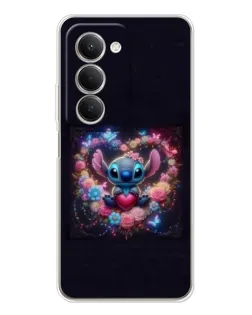 Чехол для Xiaomi Redmi 15 с картинкой «Stitch в цветах»