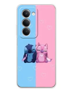 Чехол для Xiaomi Redmi 15 с картинкой «Stitch и Angel Love»