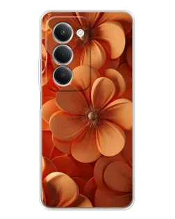Чехол для Xiaomi Redmi 15 с картинкой «Оранжевый макро цветок»