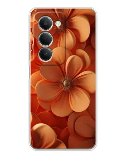 Чехол для Xiaomi Redmi 15 с картинкой «Оранжевый макро цветок»