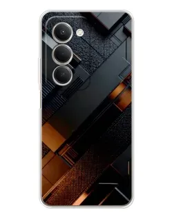 Чехол для Xiaomi Redmi 15 с картинкой «Черные геометрические блоки»