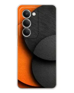 Чехол для Xiaomi Redmi 15 с картинкой «Геометрия оранжевых кругов»