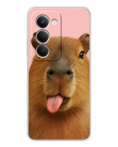 Чехол для Xiaomi Redmi 15 с картинкой «Капибара с языком»