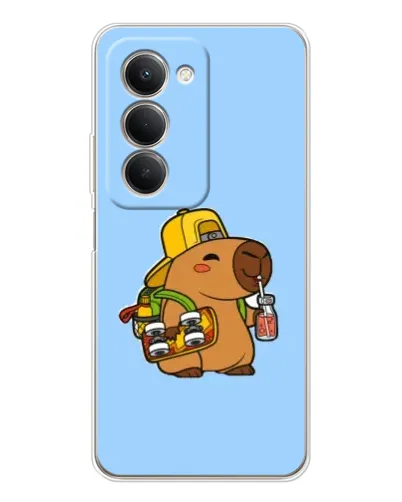 Чехол для Xiaomi Redmi 15 с картинкой «Капибара на скейте»