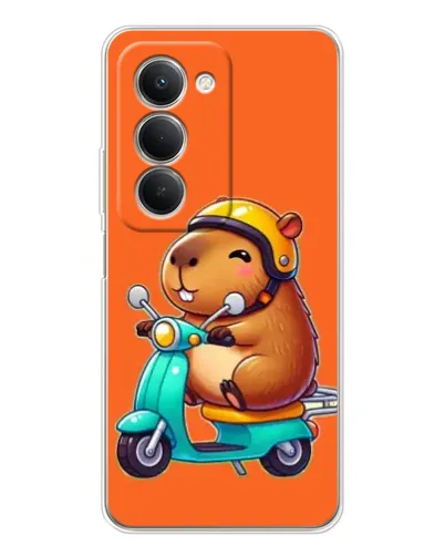 Чехол для Xiaomi Redmi 15 с картинкой «Капибара на скутере»
