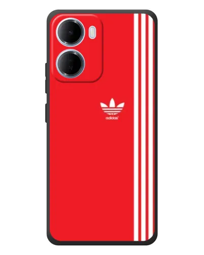 Чехол для Xiaomi Redmi 15a с картинкой «Красный минимализм Adidas»