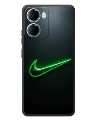 Чехол для Xiaomi Redmi 15a с картинкой «Неоновый контур Nike»