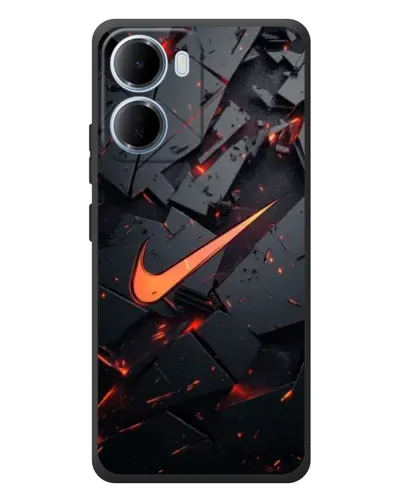 Чехол для Xiaomi Redmi 15a с картинкой «Nike — эффект разломов»