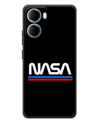 Чехол для Xiaomi Redmi 15a с картинкой «NASA — классика Red Blue» Чехол для Xiaomi Redmi 15a с картинкой «NASA — классика Red Blue»