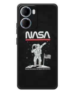 Чехол для Xiaomi Redmi 15a с картинкой «NASA — шагаем по Луне»