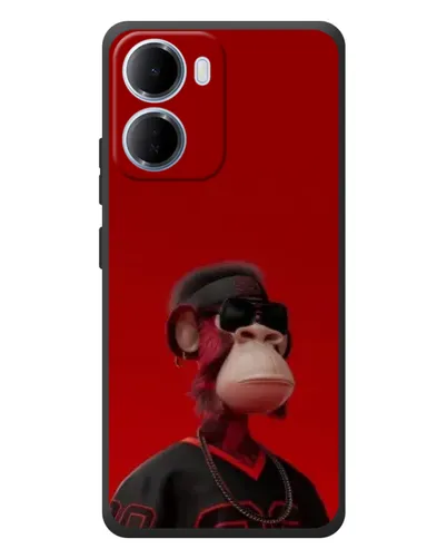 Чехол для Xiaomi Redmi 15a с картинкой «Bored Ape в красном»