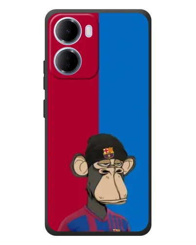 Чехол для Xiaomi Redmi 15a с картинкой «Bored Ape — фанат Барсы»