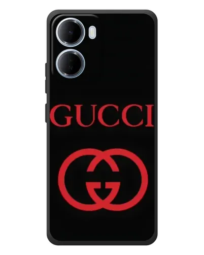 Чехол для Xiaomi Redmi 15a с картинкой «Gucci — красный логотип» Чехол для Xiaomi Redmi 15a с картинкой «Gucci — красный логотип»