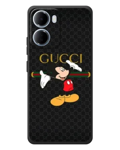Чехол для Xiaomi Redmi 15a с картинкой «Микки Маус Gucci» Чехол для Xiaomi Redmi 15a с картинкой «Микки Маус Gucci»