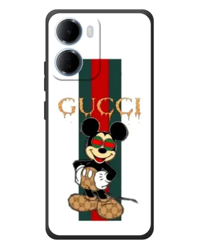 Чехол для Xiaomi Redmi 15a с картинкой «Микки Маус Gucci — полосы» Чехол для Xiaomi Redmi 15a с картинкой «Микки Маус Gucci — полосы»