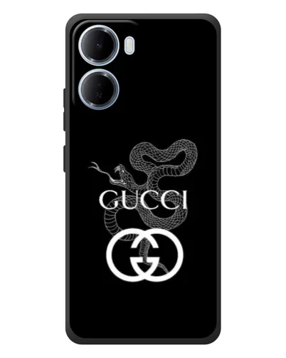 Чехол для Xiaomi Redmi 15a с картинкой «Gucci — серебряная змея» Чехол для Xiaomi Redmi 15a с картинкой «Gucci — серебряная змея»