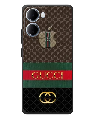 Чехол для Xiaomi Redmi 15a с картинкой «Gucci — брендированный десерт» Чехол для Xiaomi Redmi 15a с картинкой «Gucci — брендированный десерт»