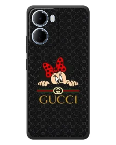 Чехол для Xiaomi Redmi 15a с картинкой «Минни Маус Gucci — черный» Чехол для Xiaomi Redmi 15a с картинкой «Минни Маус Gucci — черный»