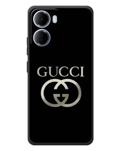 Чехол для Xiaomi Redmi 15a с картинкой «Gucci — золото на черном» Чехол для Xiaomi Redmi 15a с картинкой «Gucci — золото на черном»
