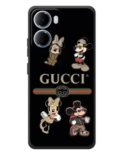 Чохол для Xiaomi Redmi 15a з картинкою «Gucci — герої Disney та монограма»