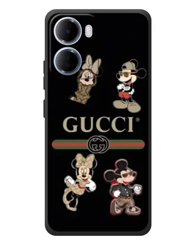 Чехол для Xiaomi Redmi 15a с картинкой «Gucci — герои Disney и монограмма» Чехол для Xiaomi Redmi 15a с картинкой «Gucci — герои Disney и монограмма»