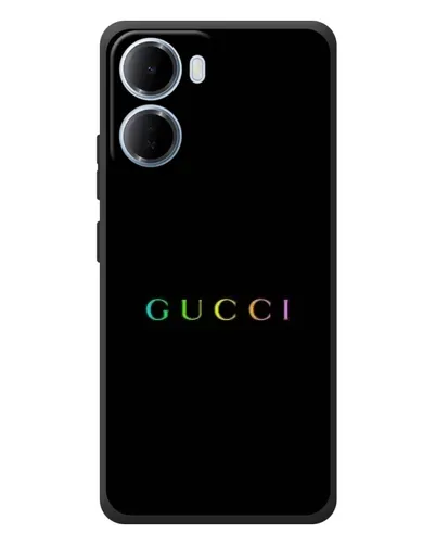 Чехол для Xiaomi Redmi 15a с картинкой «Gucci — неоновый минимализм» Чехол для Xiaomi Redmi 15a с картинкой «Gucci — неоновый минимализм»
