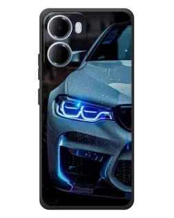 Чехол для Xiaomi Redmi 15a с картинкой «Взгляд BMW с синими фарами»