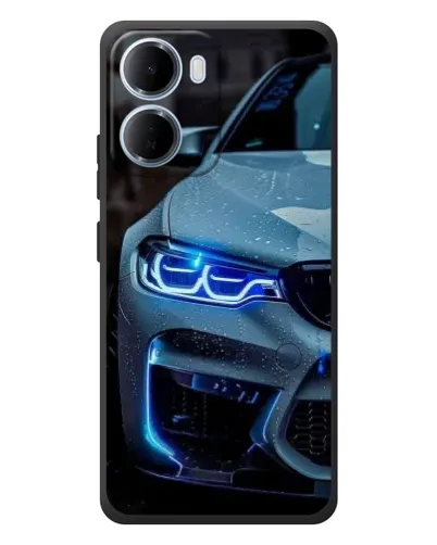 Чехол для Xiaomi Redmi 15a с картинкой «Взгляд BMW с синими фарами» Чехол для Xiaomi Redmi 15a с картинкой «Взгляд BMW с синими фарами»