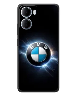 Чехол для Xiaomi Redmi 15a с картинкой «BMW — неоновое сияние»