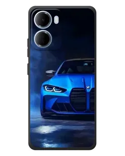 Чехол для Xiaomi Redmi 15a с картинкой «Голубая BMW M4»