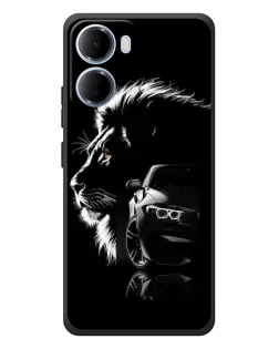 Чехол для Xiaomi Redmi 15a с картинкой «BMW и лев»