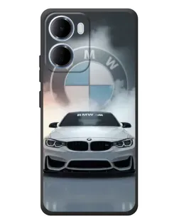 Чехол для Xiaomi Redmi 15a с картинкой «BMW в белом дыму»