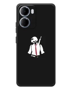 Чехол для Xiaomi Redmi 15a с картинкой «PUBG — силуэт воина»