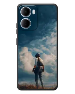 Чехол для Xiaomi Redmi 15a с картинкой «Герой PUBG на скале»