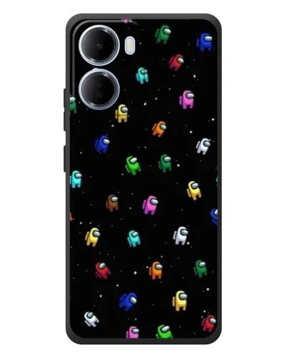 Чехол для Xiaomi Redmi 15a с картинкой «Экипаж Among Us»
